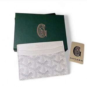 Goyard White and Gray Card Holder